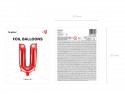 Ballon en Mylar Lettre ''U'', 35cm, rouge