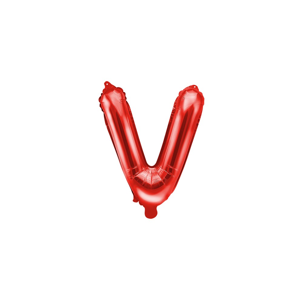 Ballon en Mylar Lettre ''V'', 35cm, rouge
