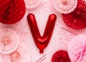 Ballon en Mylar Lettre ''V'', 35cm, rouge