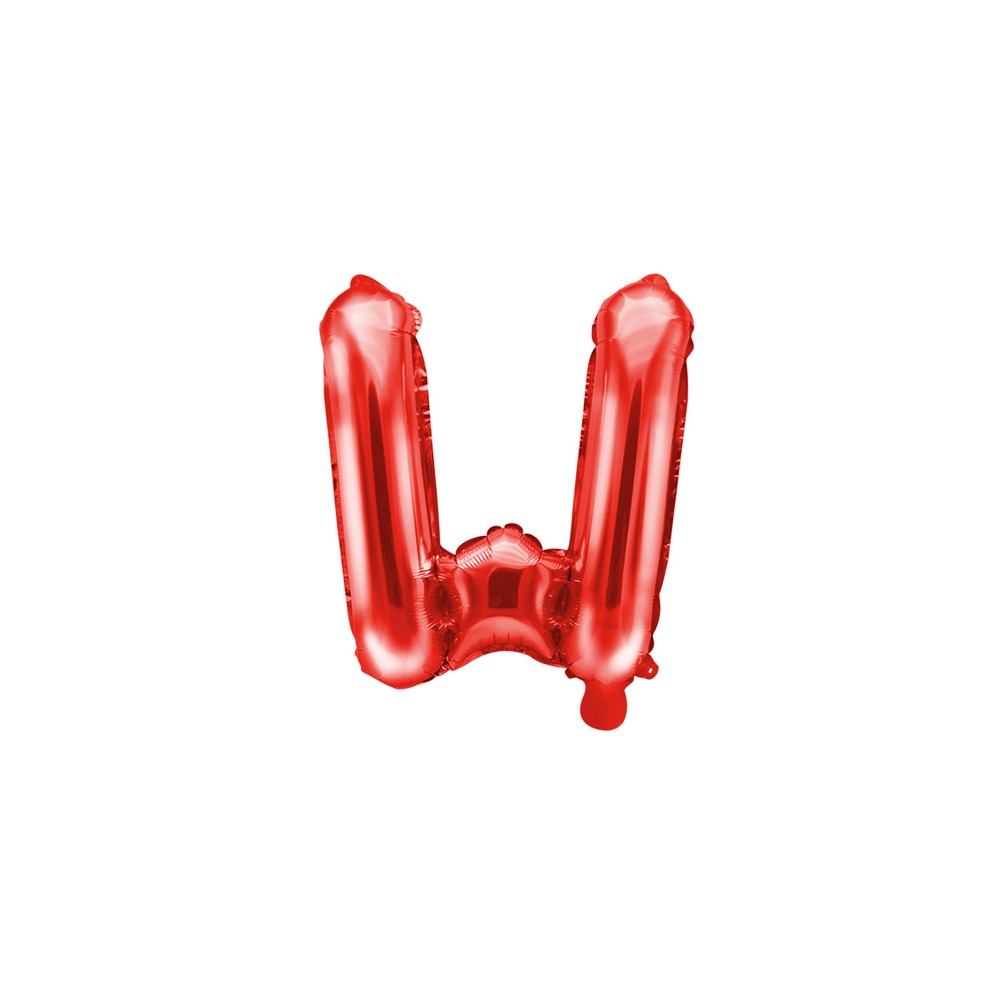 Ballon en Mylar Lettre ''W'', 35cm, rouge