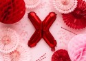 Ballon en Mylar Lettre ''X'', 35cm, rouge