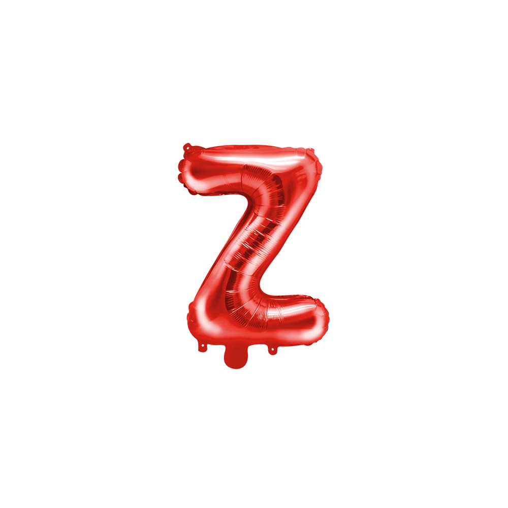 Ballon en Mylar Lettre ''Z'', 35cm, rouge