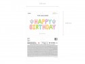 Ballon en Mylar Happy Birthday, 395x35cm, mélange