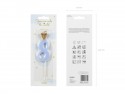 Bougie d'anniversaire Chiffre 8, bleu clair, 9.5cm
