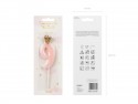 Bougie d'anniversaire Chiffre 9, rose clair, 9.5cm