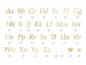 Autocollants lettre, or