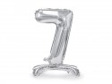 Ballon en Mylar debout Chiffre 7, 70cm, argenté