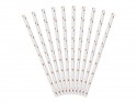 Pailles en papier, rose clair or, 19.5cm