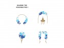 Guirlande de ballons - bleu, 200cm