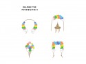 Guirlande de ballons - Arc-en-ciel, 200cm