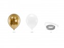 Guirlande de ballons - blanc et or, 200cm