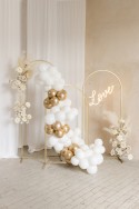 Guirlande de ballons - blanc et or, 200cm
