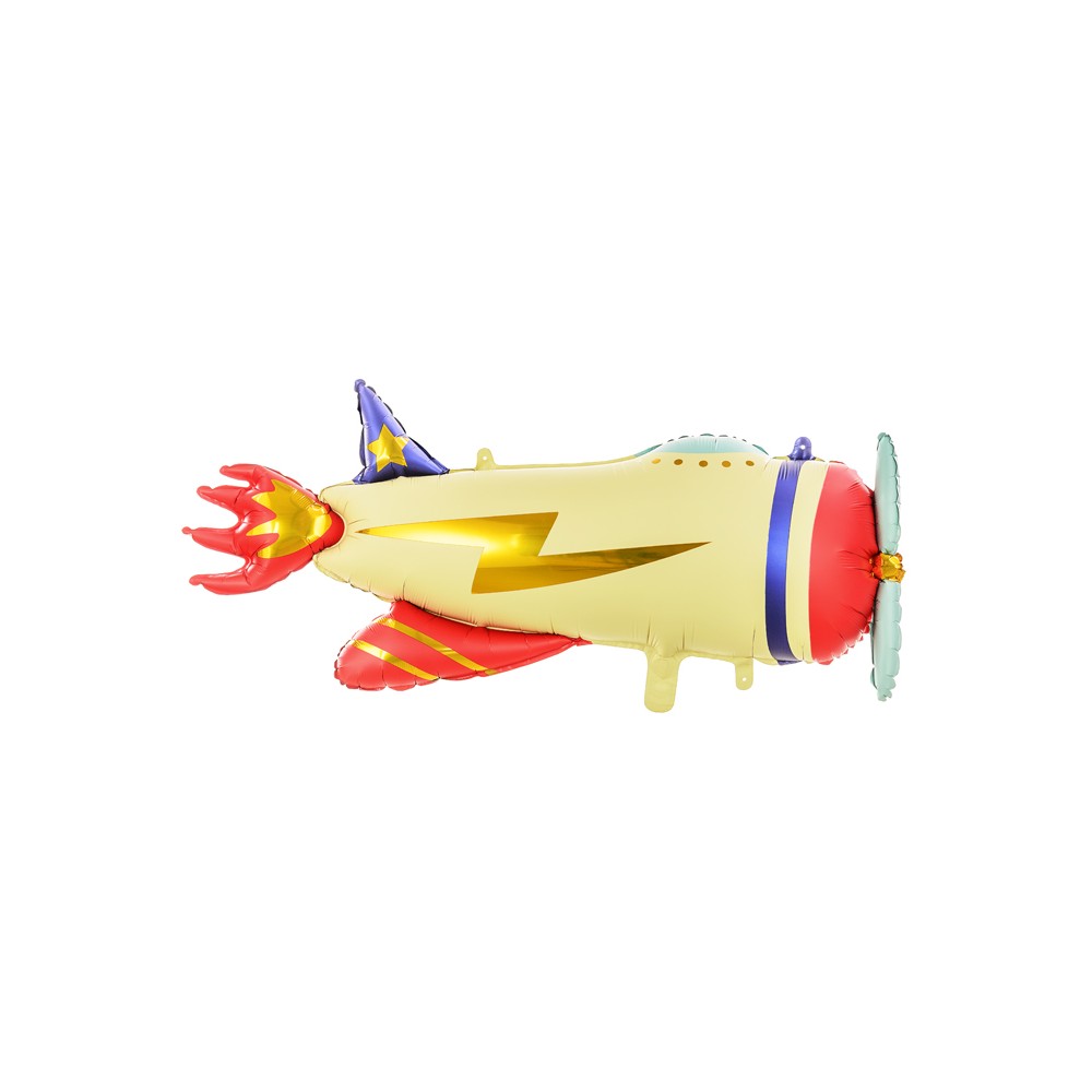 Ballon en Mylar Avion, 91x39cm, mélange