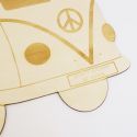 Décoration en bois personnalisable "van hippie"