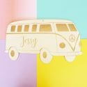 Décoration en bois personnalisable "van hippie"