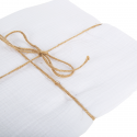 Nappe en gaze de coton "blanc" - 240 cm