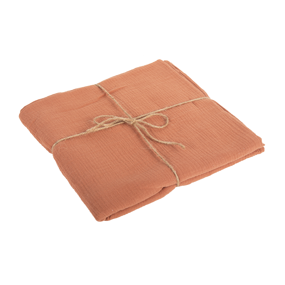 Nappe en gaze de coton "terracotta" - 240 cm