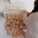 Calendrier de l'avent personnalisable en bois "cannage"