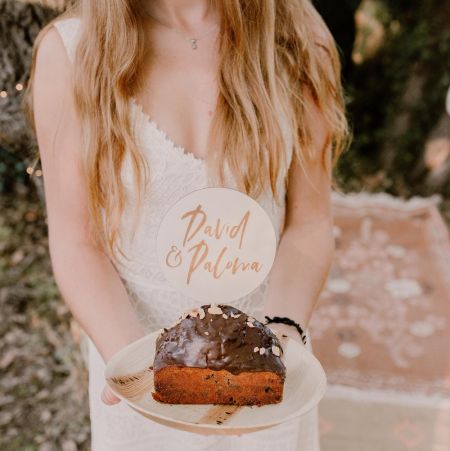 Cake topper en bois...