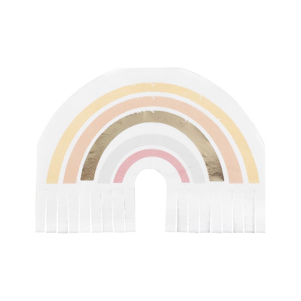 16 serviettes "arc en ciel terracotta"