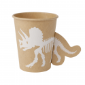 8 gobelets "dinosaure squelette"
