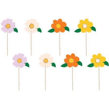 8 Cake Cake toppers Fleurs
