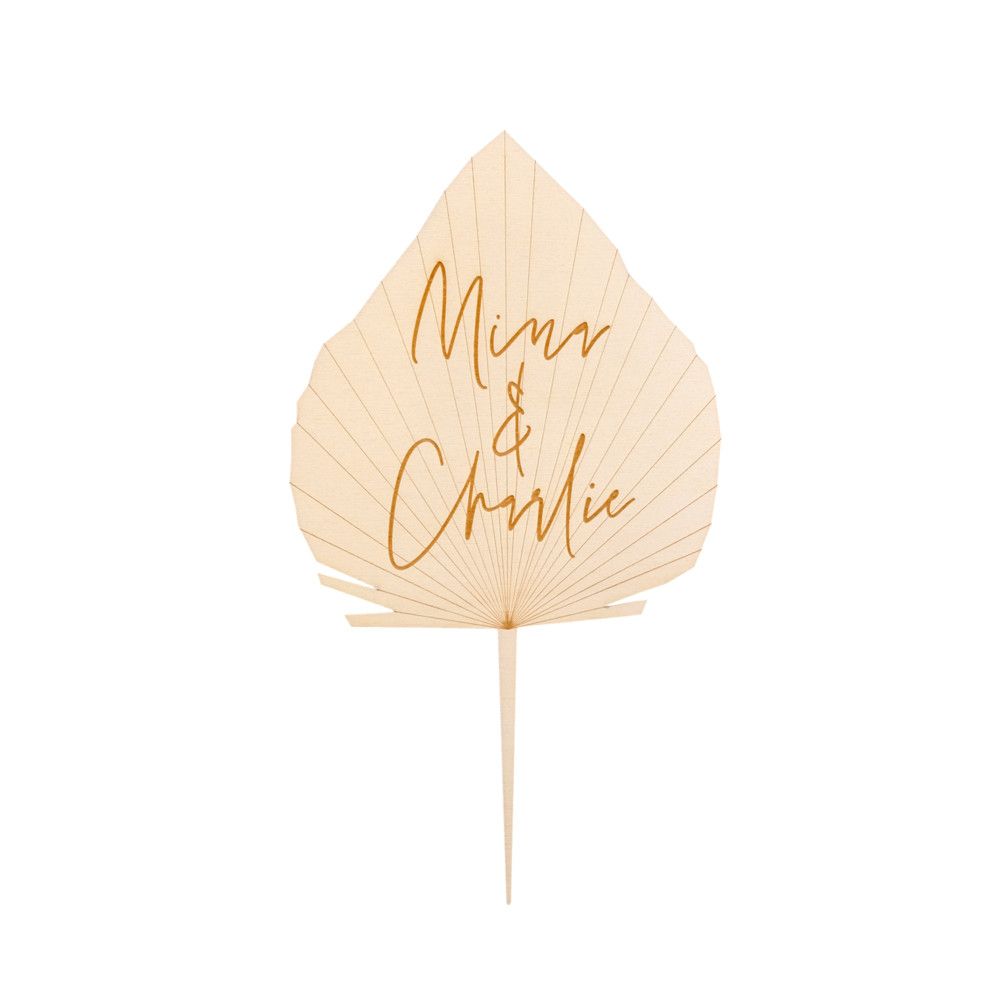 Cake topper en bois personnalisable "palme"