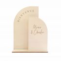 Double pancarte en bois personnalisable "arche"