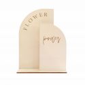 Double pancarte en bois personnalisable "arche"