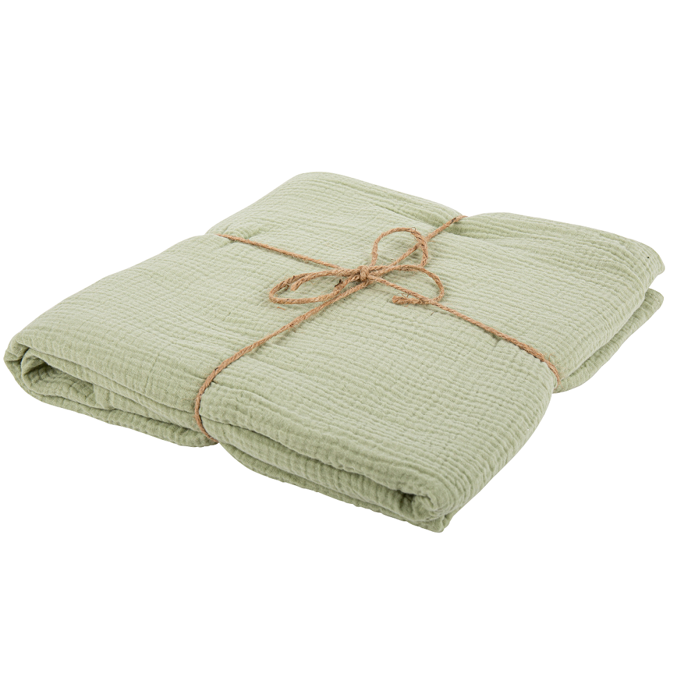 Nappe en gaze de coton "vert sauge" - 240 cm