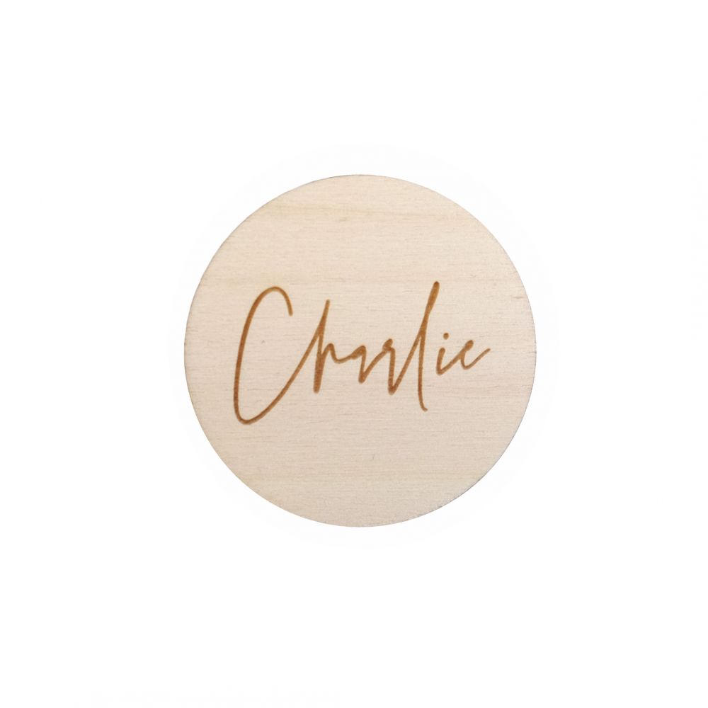 Marque place personnalisable rond - matière au choix