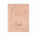 Panneau en bois personnalisable "baptême palme"