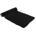 5 m chemin de table mousseline "noir" - 28 cm