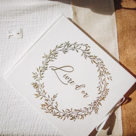 Livre d'or feuilles dorées