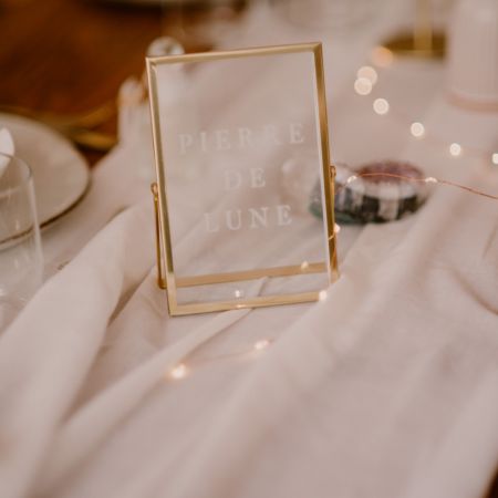 Nom de table cadre en verre...