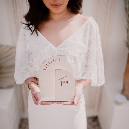 Double pancarte en bois...