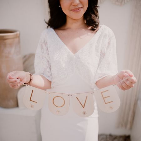 Fanion en bois lettre ou...