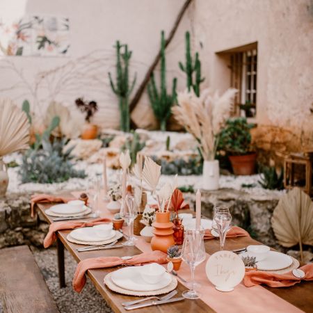 4 serviettes en gaze de...