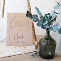 Panneau en bois personnalisable "baptême palme"