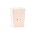 6 Boîtes à pop-corn Dots - rose clair
