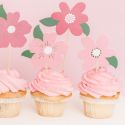 8 Cake toppers de gâteau Fleurs