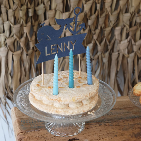 Cake topper en papier personnalisable "marin"