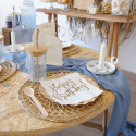 20 Serviettes de table Happy Birthday - blanc