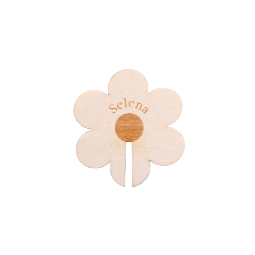 Marque-place personnalisable pour verre "flower power"