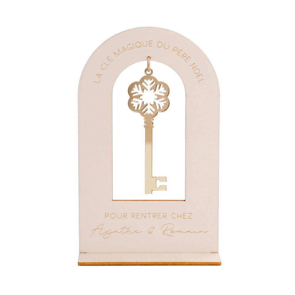 Décoration personnalisable "clé magique du Père Noël"
