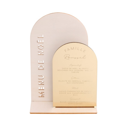 Menu de Noël en bois...