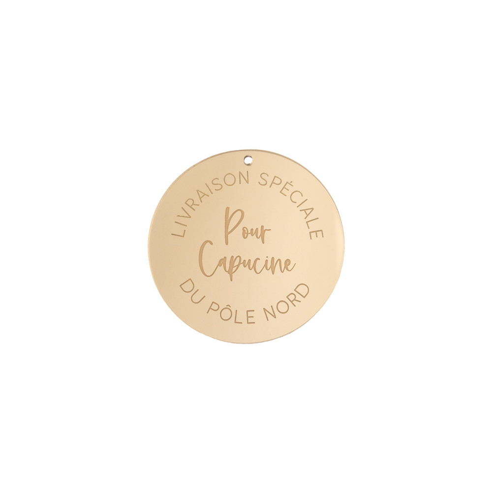 Etiquette cadeau de Noël personnalisable "livraison spéciale" - matière au choix