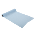 5 m chemin de table mousseline "bleu glacier" - 28 cm