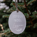 Décoration de sapin personnalisable ronde - matière au choix