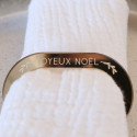 Lot de 2 ronds de serviette "joyeux noël"